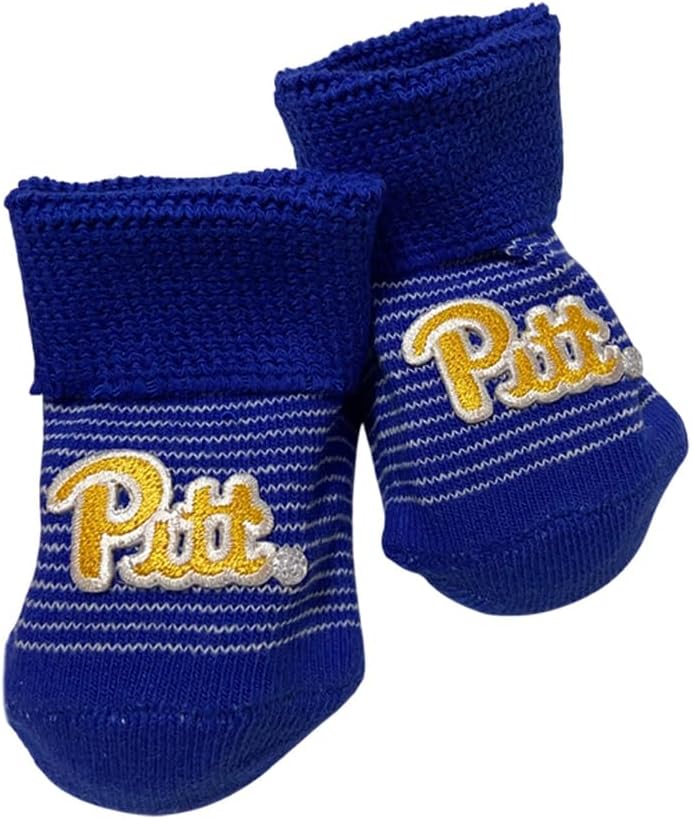 Baby Bootie Socks Striped – Soft, Cozy & Machine Washable Organic Cotton Stay-on Socks - Made in USA (Stripe)